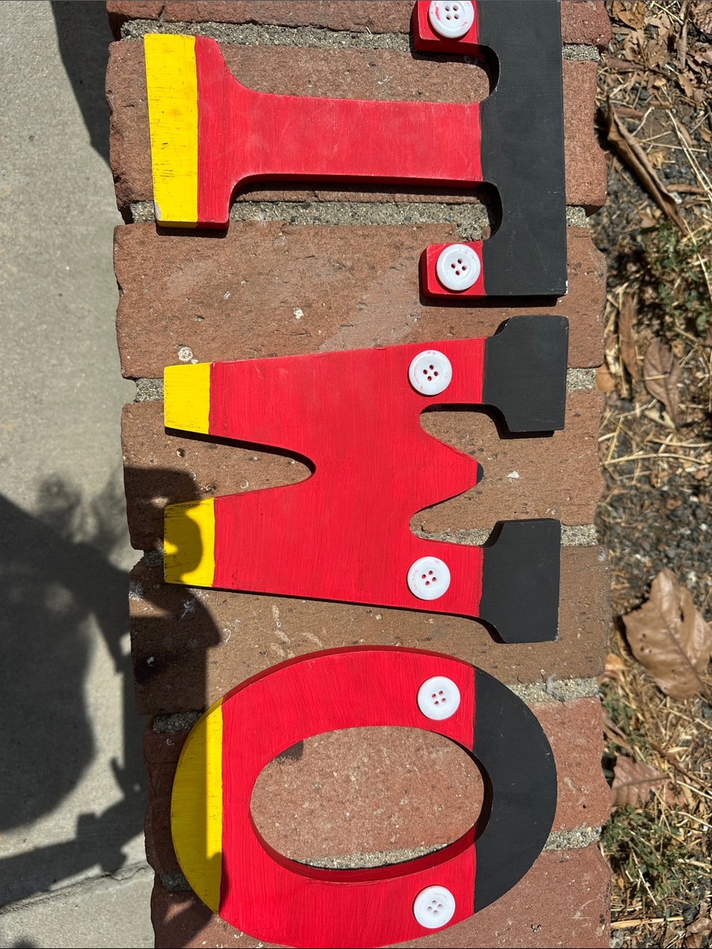Kids Costume Letter Set - Red, Black & Yellow Decorative Pieces
